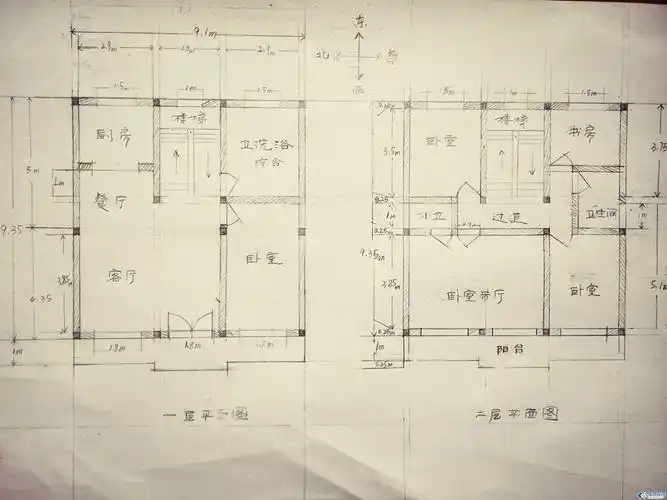 自己家建房子画了个平面图,大家给我看下,因为不会cad,是手绘图!