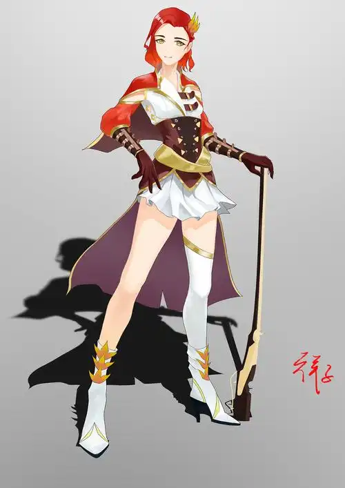 女枪|插画|游戏原画|祥子xangzi_原创作品-站酷zcool