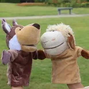 个性儿童布袋木偶布偶小学生幼儿园娃娃动物宝宝布袋手工手偶手指