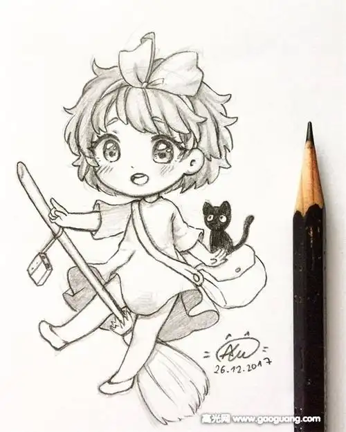 动漫人物插画手稿图片,好看的动漫人物插画图片