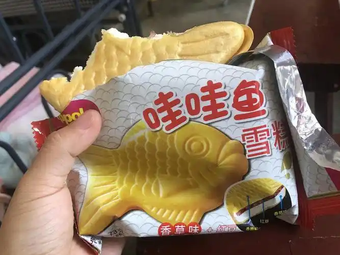 今天吃到了好吃的雪糕,哇哇鱼雪糕,附图一张