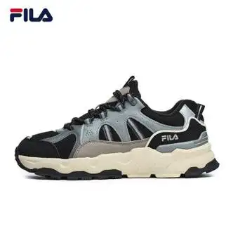 斐乐fila男鞋复古运动鞋2022冬新款休闲鞋老爹鞋trek1swe黑锡灰bd41