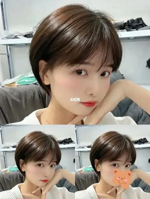 天津高铭发型设计: 天津短发 减龄 显瘦"适合圆脸方脸女生的韩式挂耳