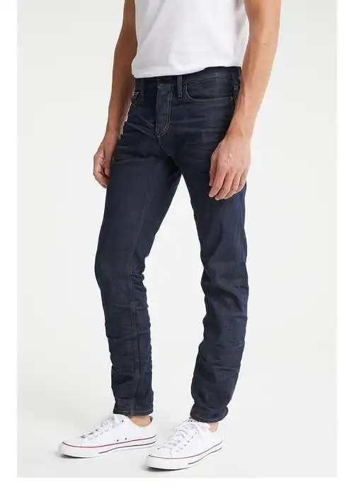 denham男士时尚潮流candiani面料意大利水洗复古做旧razor牛仔裤 蓝色