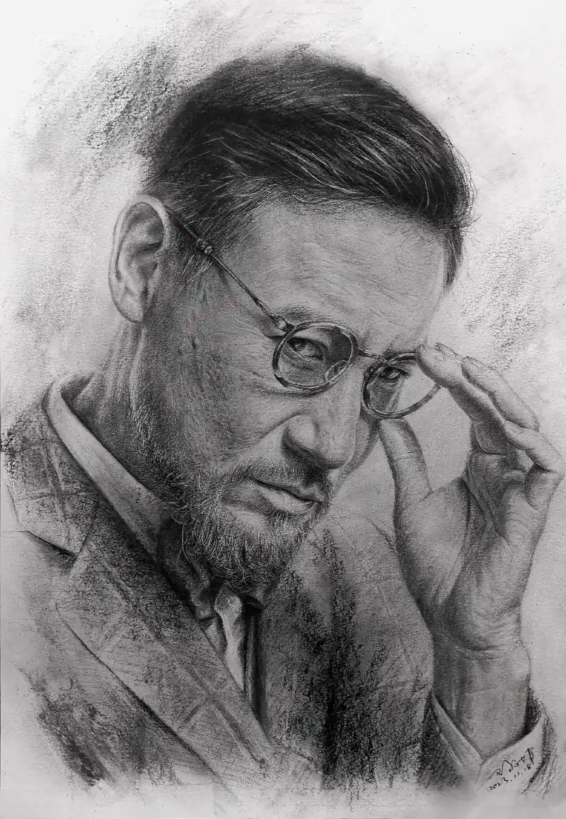 张学友#素描 #画画 #素描头像 #绘画 - 抖音