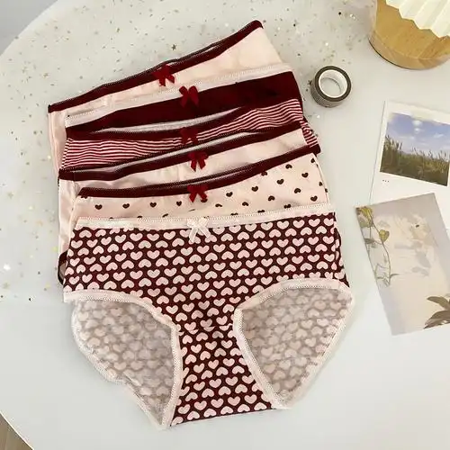 实拍实价 女士内裤纯棉学生简约少女日系三角裤女生裤头 3条装