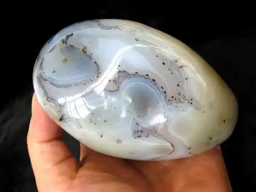 天然水晶玛瑙切片水草玛瑙把玩观赏摆件原石11.9公分原矿