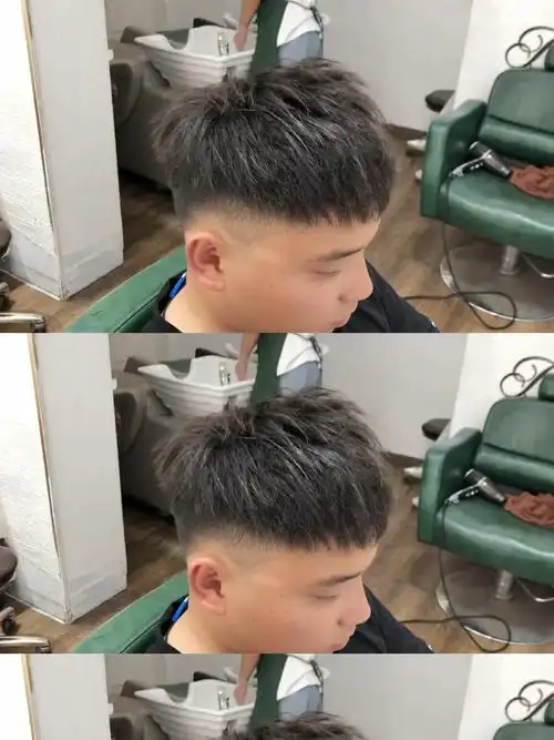 微胖圆领男生必备发型