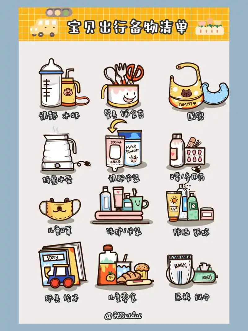 宝宝出门·旅行必备08一张简笔画帮助你 旅行其实是个由繁入简的