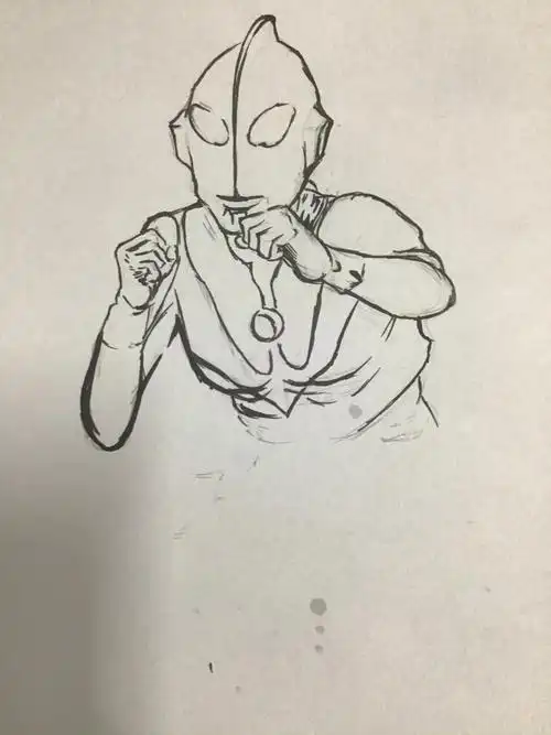 暗黑初代奥特曼简笔画