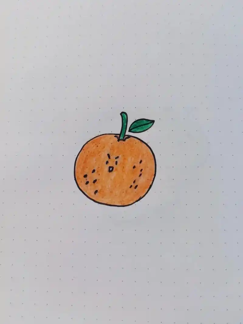 吃橙子下火吗?#手绘 #简笔画 #画画 #一 - 抖音