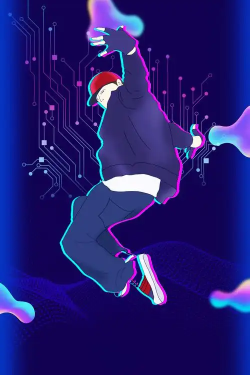 抖音风格街舞招生海报设