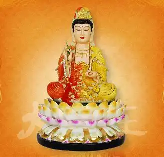 大自在佛具坐莲观音佛像