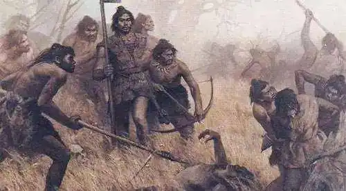 在漫长的原始社会,各个部落之间时有械斗发生.