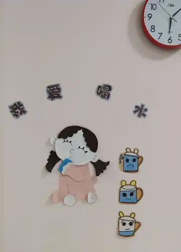 其它 小四班环境创设 写美篇墙壁环境 健康墙 喝水墙 亲亲一家人 区域