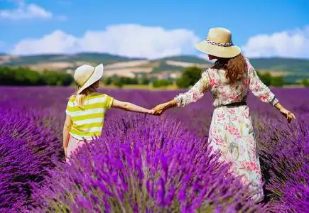 母亲孩子背影图片