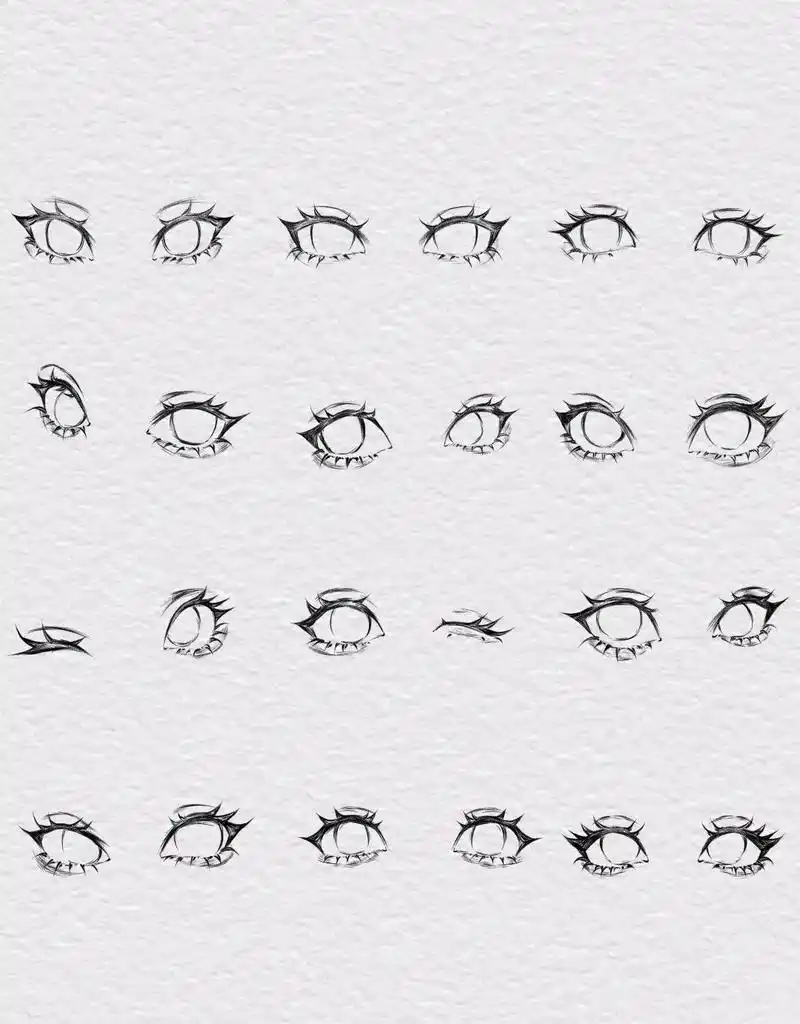 眼睛绘画素材.去年画的素材 #临摹素材 #绘画教程 #绘画素 - 抖音