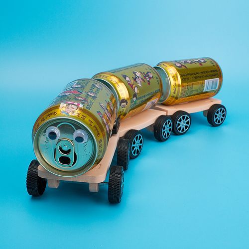 木制小火车 桌子_科技小制作 diy手工小火车科技小制作材料废物利用小