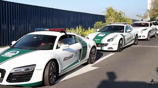 带你看看多金的迪拜超跑警车是怎么执勤的