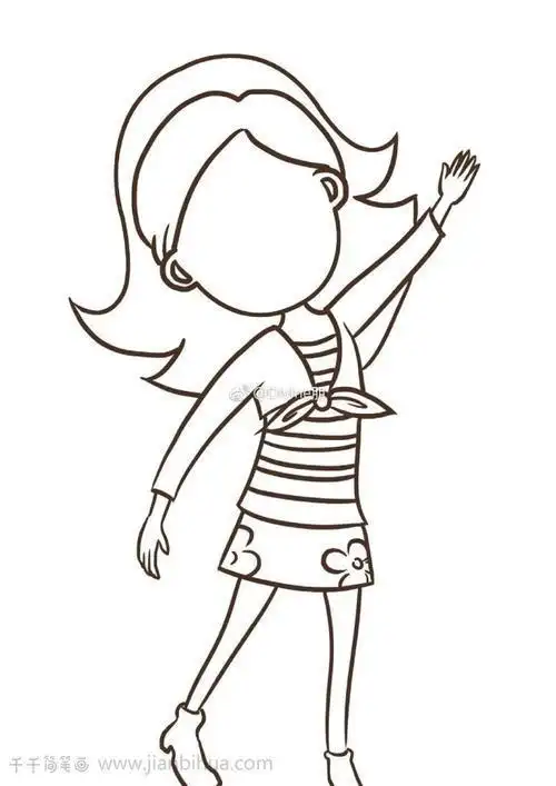 画画小女孩的简笔画怎么画女孩的简笔画怎样画美少女人物简笔画全身