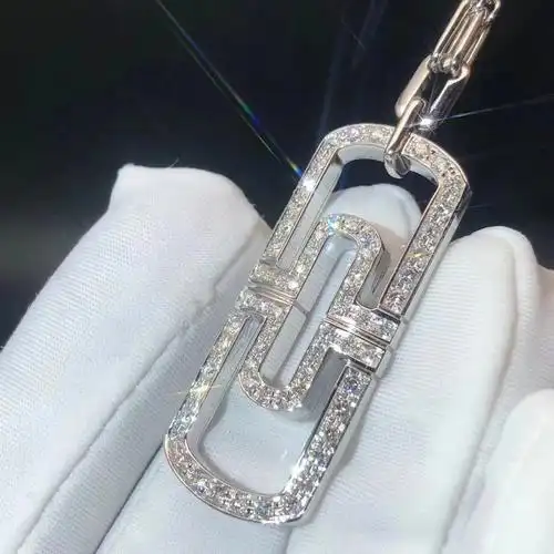 经典回形针满钻项链78