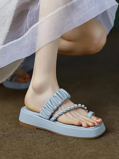 舒适增高好穿温柔风拖鞋|简约百搭时尚休闲