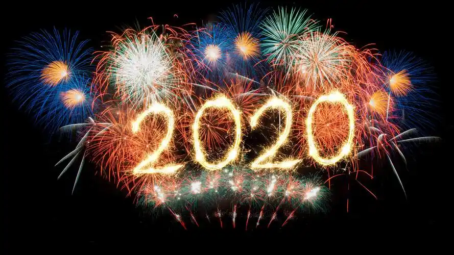 2020新年快乐创意英文,艺术壁纸-回车桌面