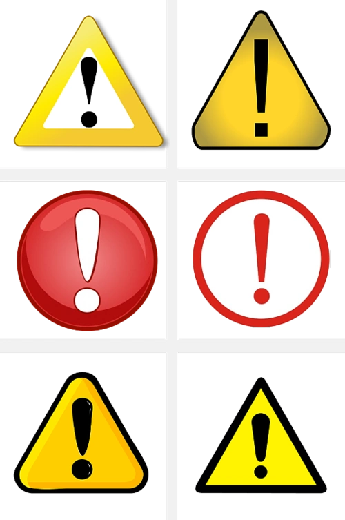 感叹号贴纸标签素材-众图网