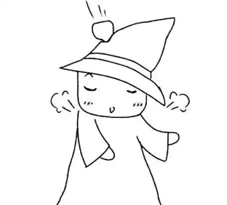 可爱的小女巫简笔画图片大全