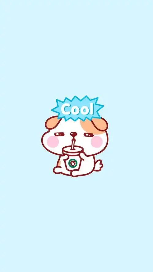 可爱简单插画萌系小清新薄荷绿蓝色绿色平铺iphone壁纸786378