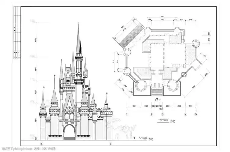 欧式教堂建筑设计cad图纸