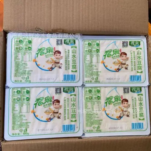 花泉山水豆腐 400克*12盒/箱 广州批发豆制品 山水豆腐