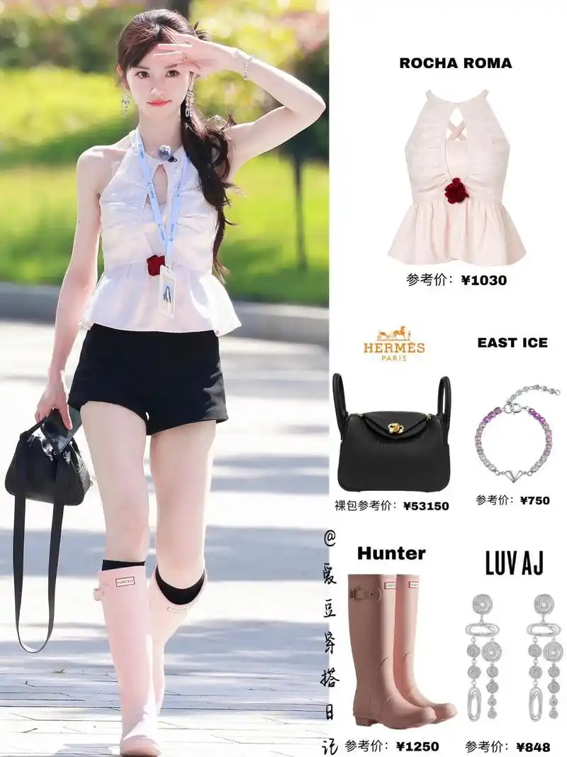 田曦薇挺爱穿靴子,只是夏天穿会不会热呢?