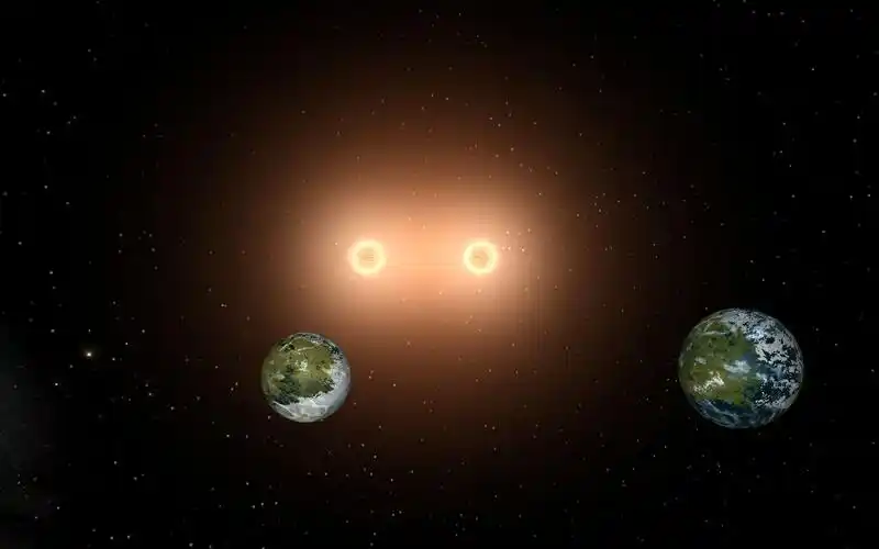 (宇宙沙盘2)自制星系第十弹,绕着双星运转的双星系统_哔哩哔哩_bili