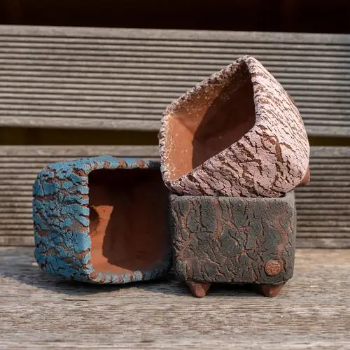 木栖 浓墨群生 黑科技纯手工控型多肉花盆 透气透水