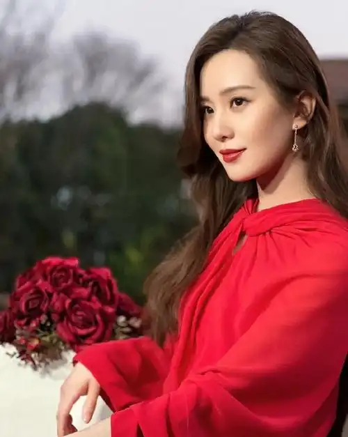 刘诗诗穿红裙元旦美图出炉雪肤玉貌太俏丽迷人