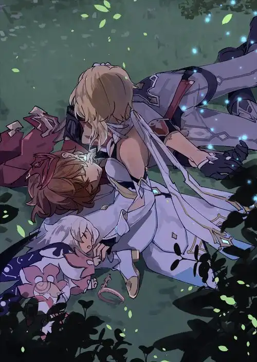 同人搬运公子荧两个小家伙睡得很香呢