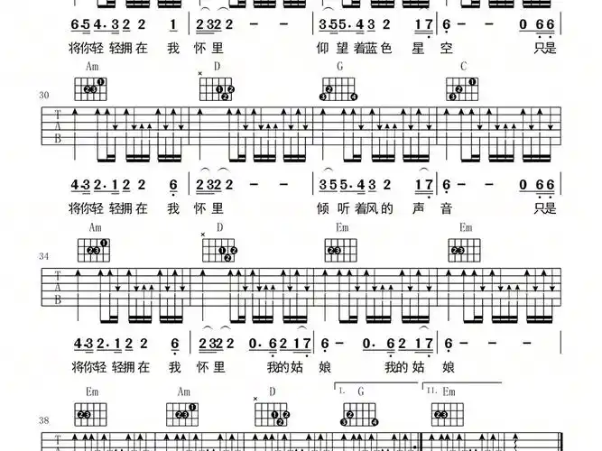 星空#吉他谱 #自弹自唱 #学吉他 #吉他弹唱 #小马吉他社#零基础学