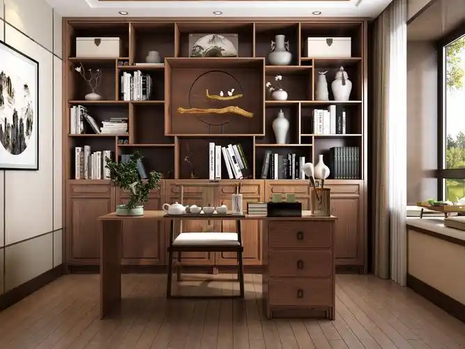 就算是家中面积不富裕,大家也会留出一点空间来做出一个书房——其实