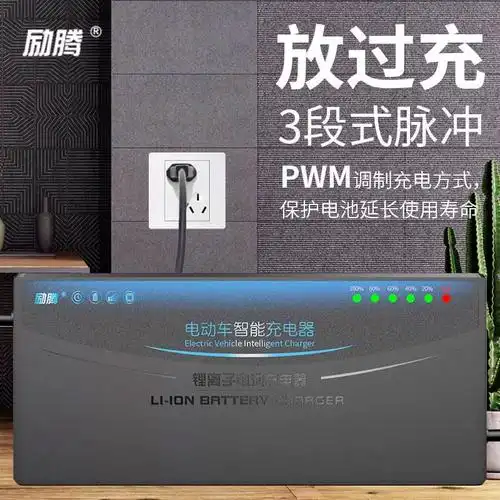 自动断电智能电动车锂电池充电器48伏13串三元聚合物546v2a3a5a