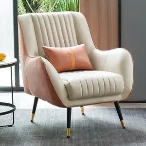 单人沙发北欧轻奢简约小客厅卧室阳台科技布洽谈休闲懒人老虎椅子