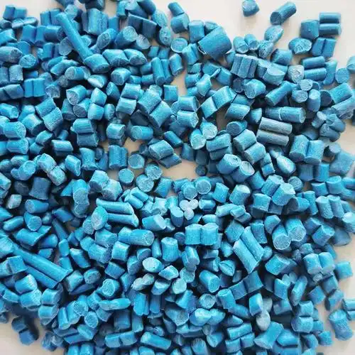 厂家销售蓝色pvc再生料颗粒 硬质再生颗粒子 再生塑料颗粒