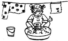 劳动节自己 strong>洗衣服简笔画 /strong>怎么画