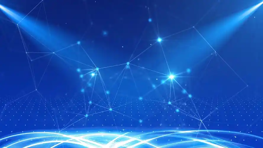 蓝色科技感线条粒子led背景视频