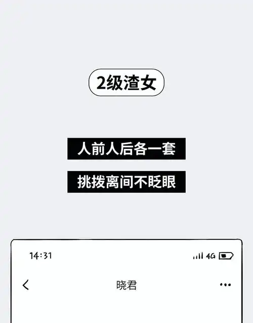 19级渣女等级对照表