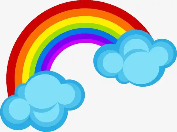 手绘卡通彩虹