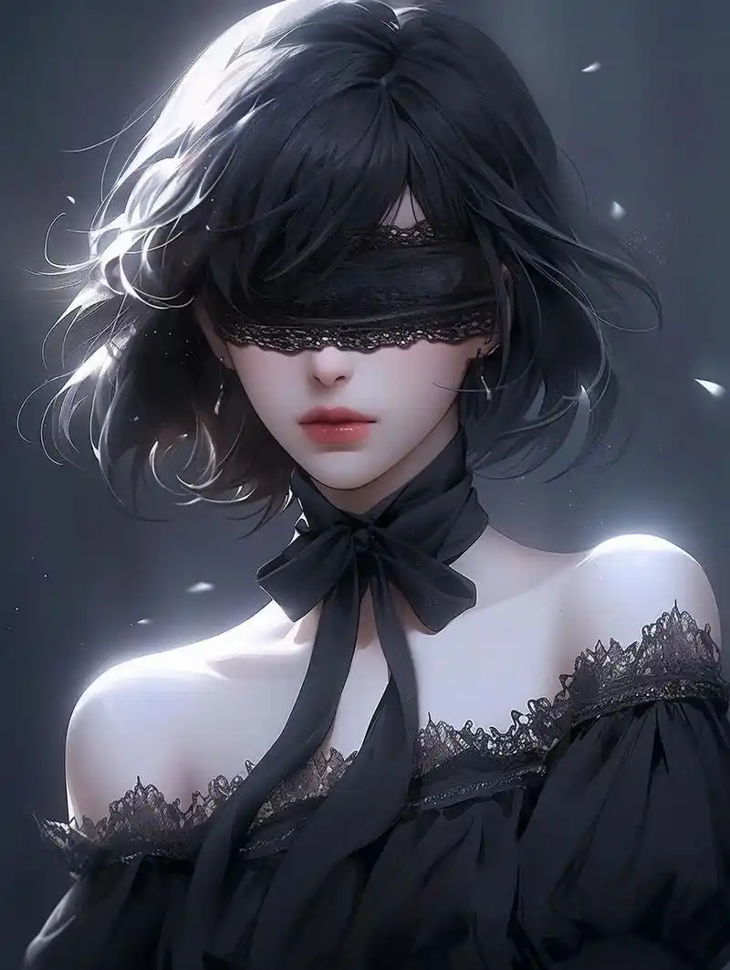 蒙眼女生头像-泰裤啦