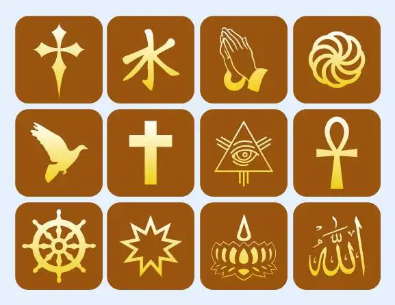 方形宗教符号png图标