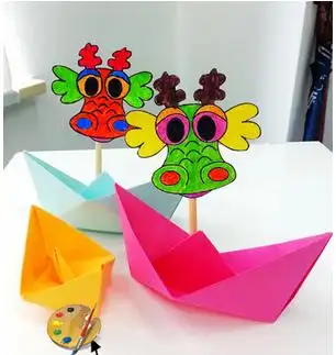端午手工4款可爱的龙舟手工陪你庆端午