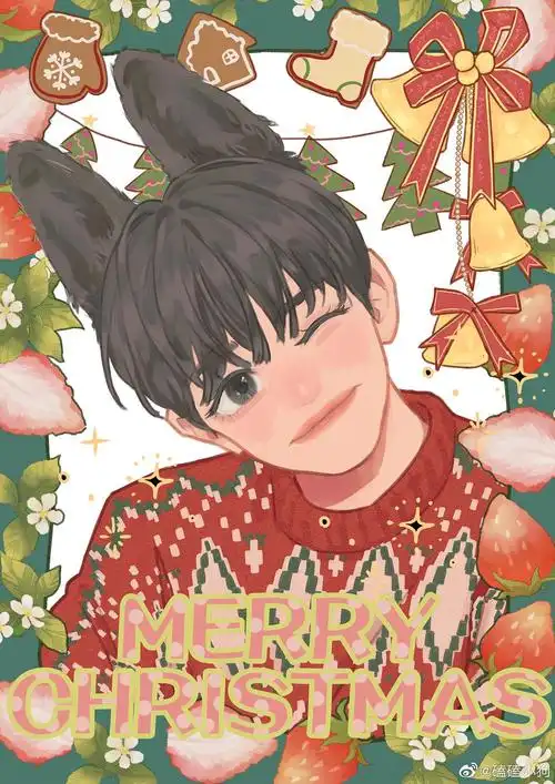 黄旭熙lucas收集圣诞限定坨坨饭绘